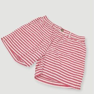 Chubbies Everywear Shorts Mens Medium 5" Inseam Red White Striped Casual Chino